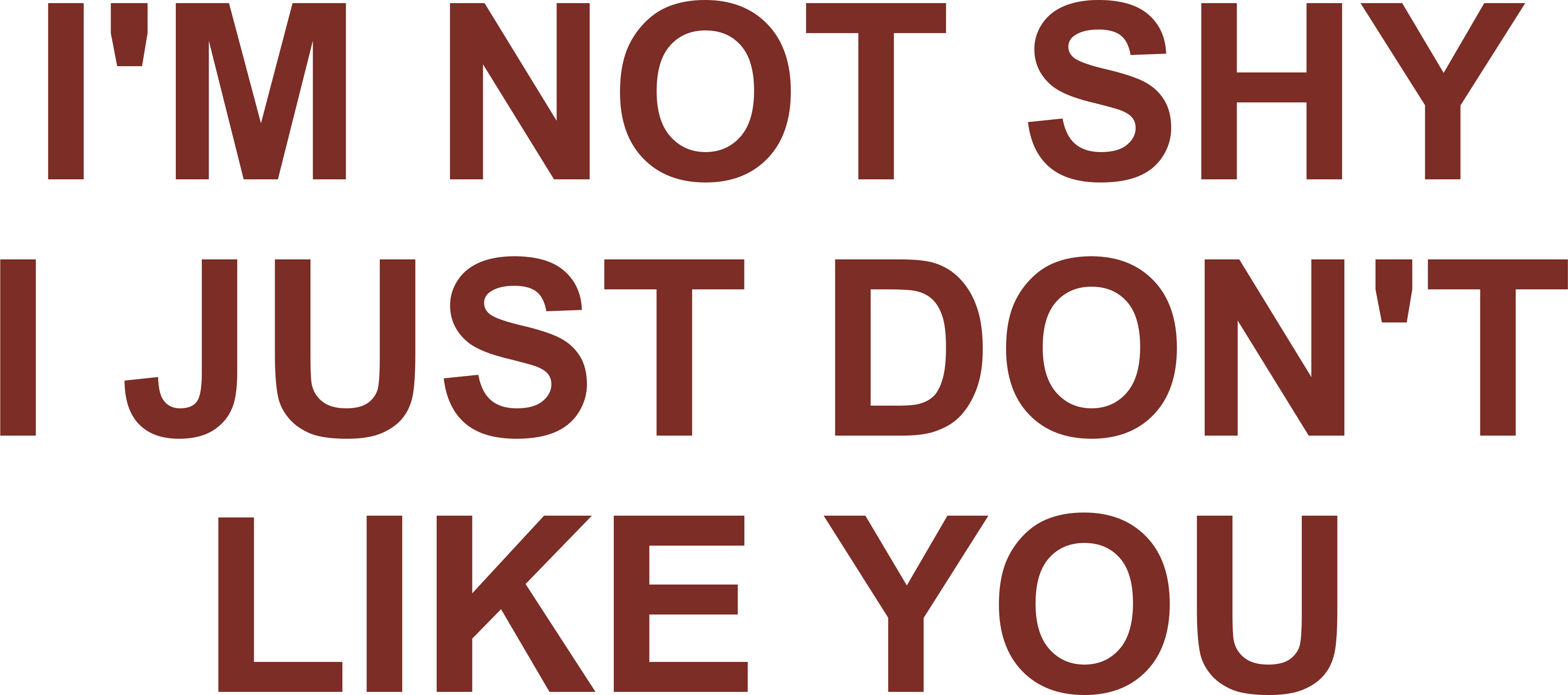 I'M NOT SHY I JUST DON'T LIKE YOU