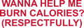 WANNA HELP ME BURN CALORIES? (RESPECTFULLY) HOODIE