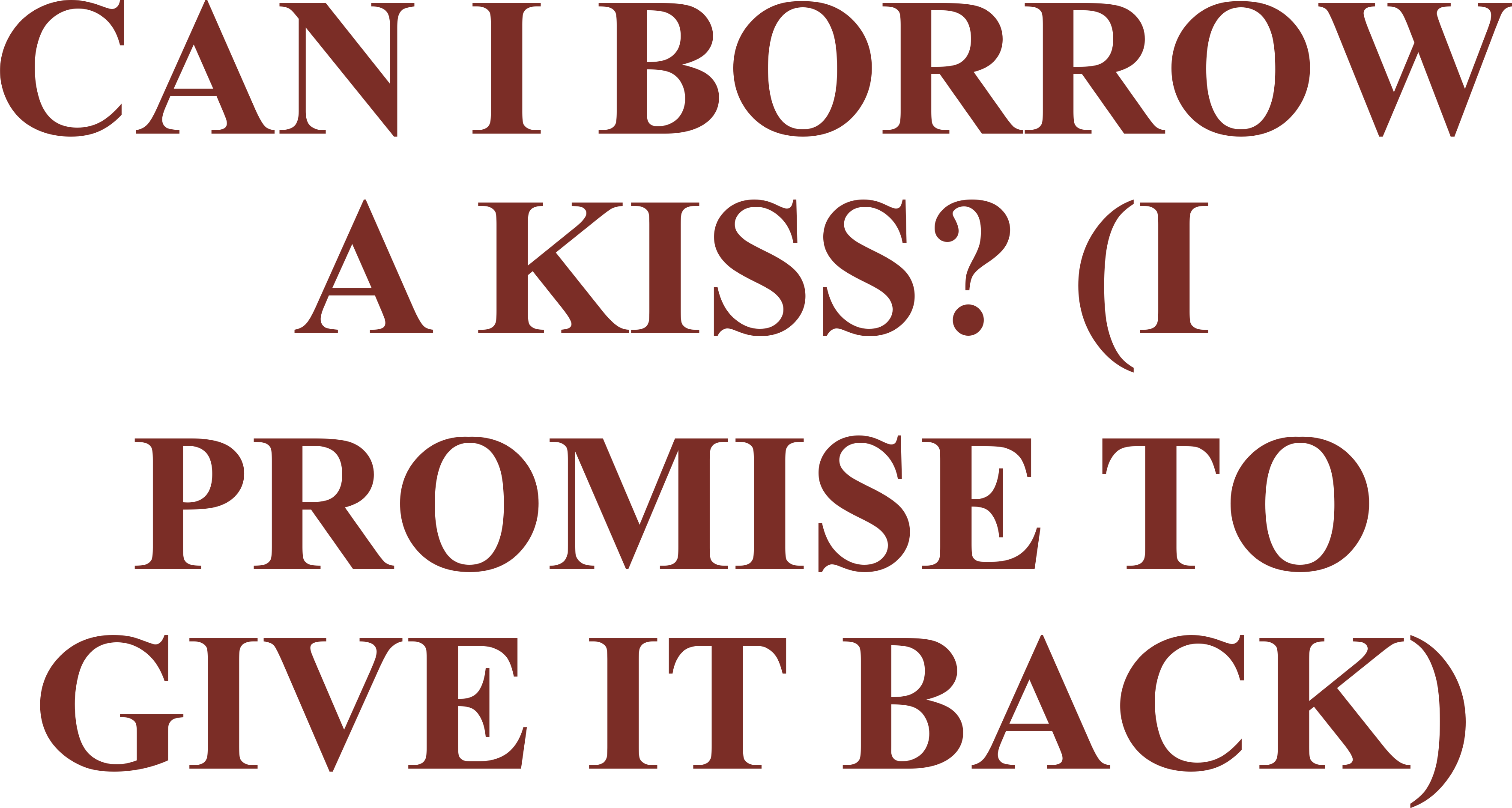 CAN I BORROW A KISS? (I PROMISE TO GIVE IT BACK) HOODIE