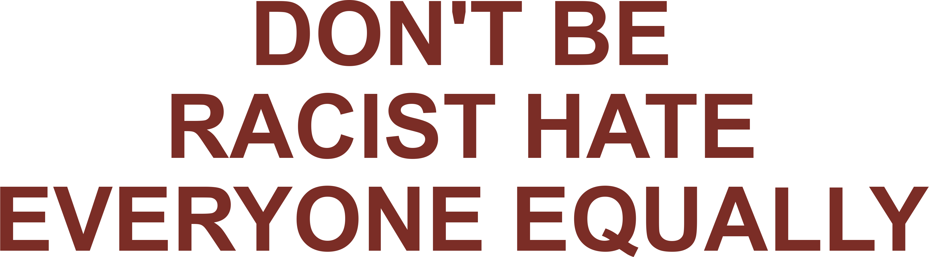 DON'T BE RACIST HATE EVERYONE EQUALLY HOODIE