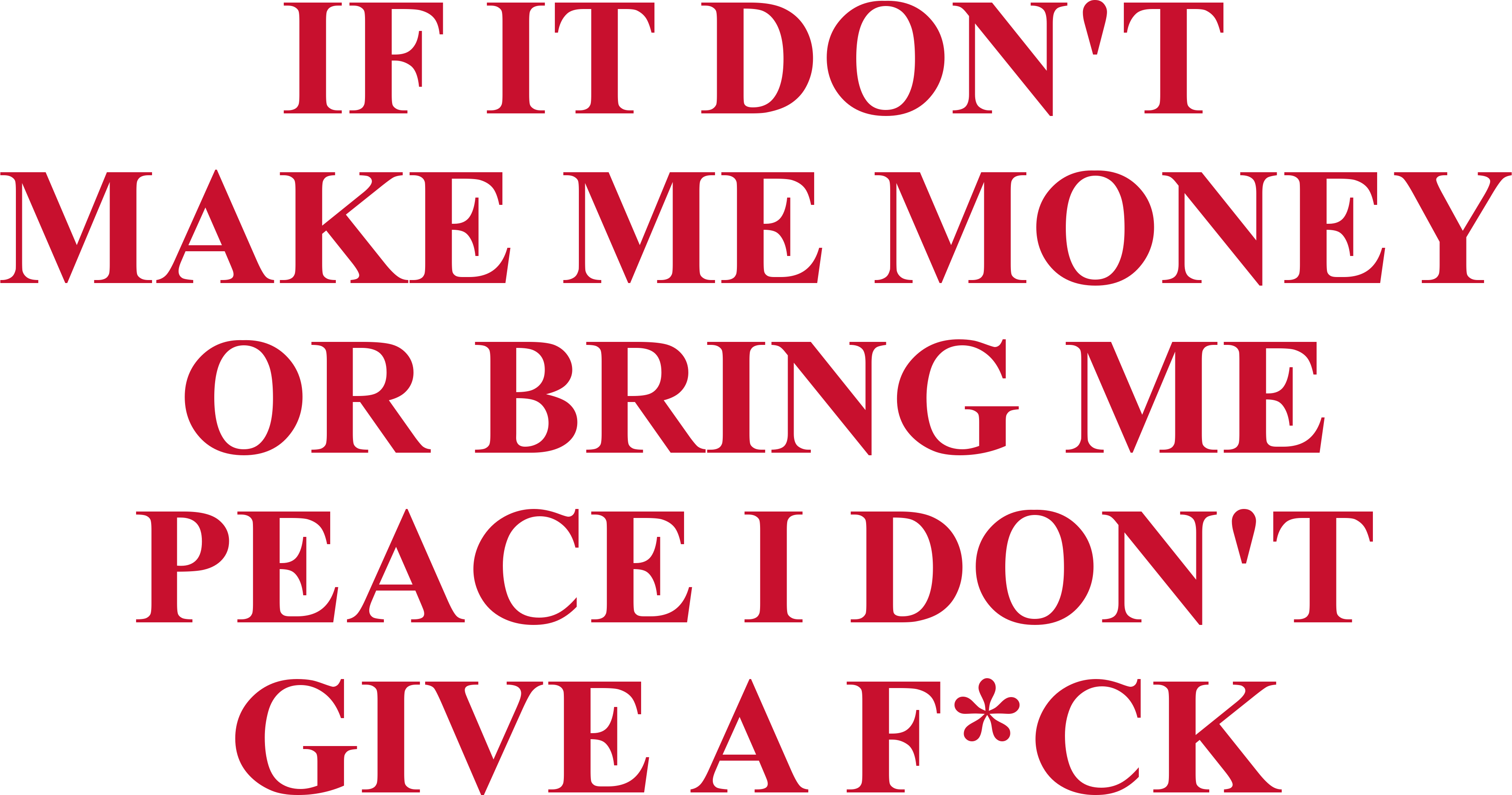 IF IT DON'T MAKE ME MONEY OR BRING ME PEACE I DON'T GIVE A F*CK HOODIE