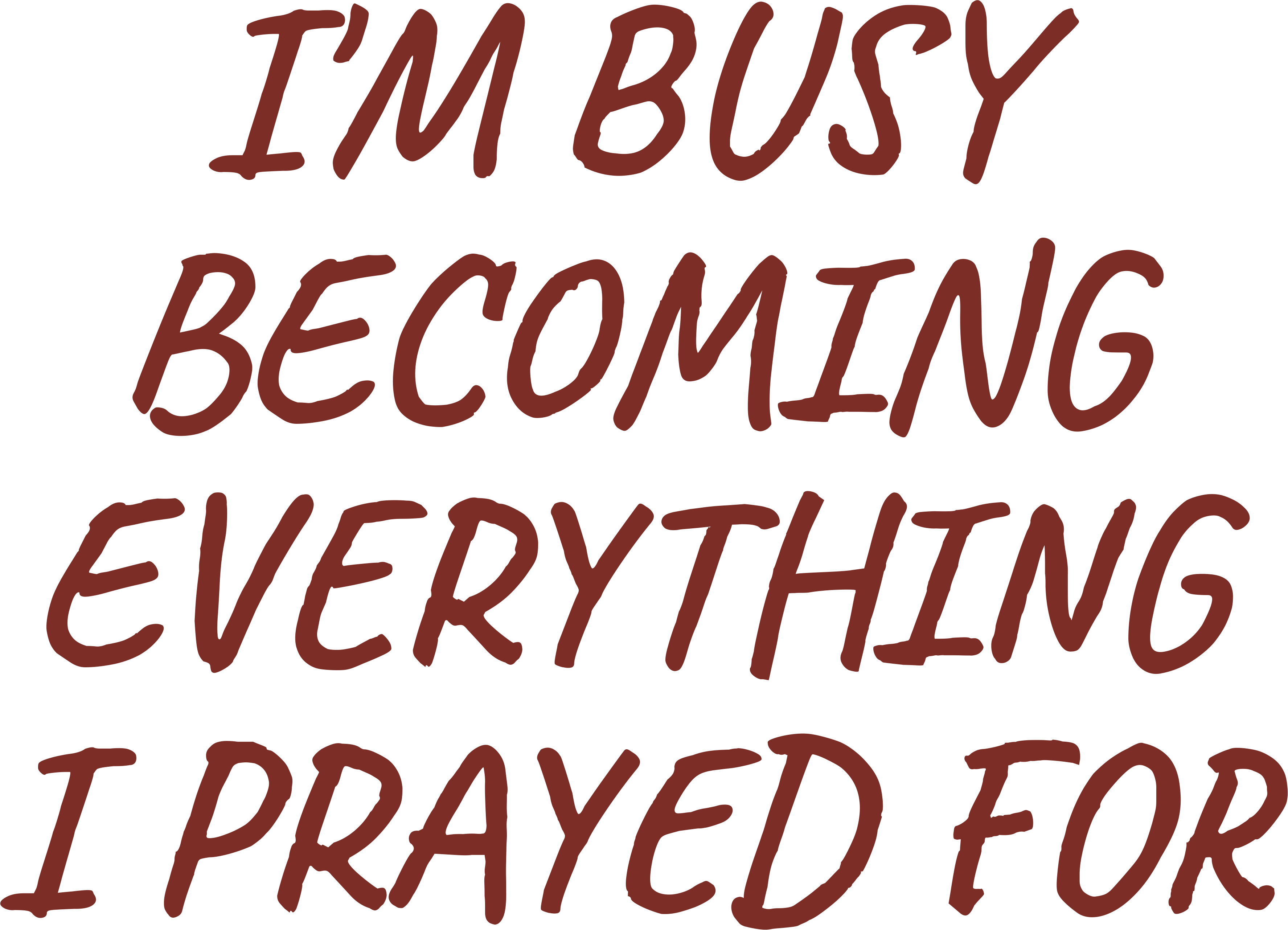 I'M BUSY BECOMING EVERYTHING I PRAYED FOR HOODIE