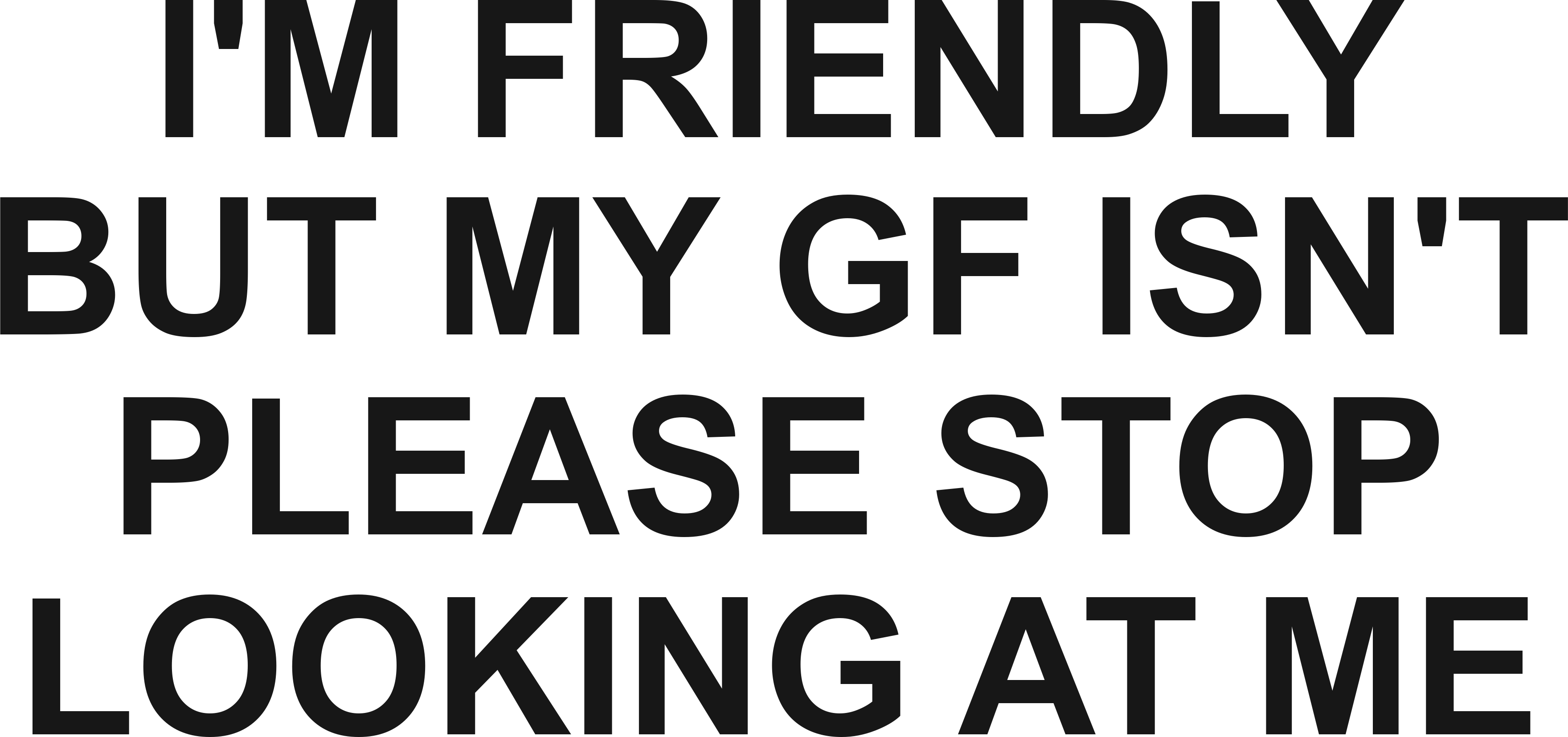 I'M FRIENDLY BUT MY GF ISN'T PLEASE STOP LOOKING AT ME HOODIE