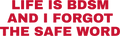 LIFE IS BDSM AND I FORGOT THE SAFE WORD HOODIE