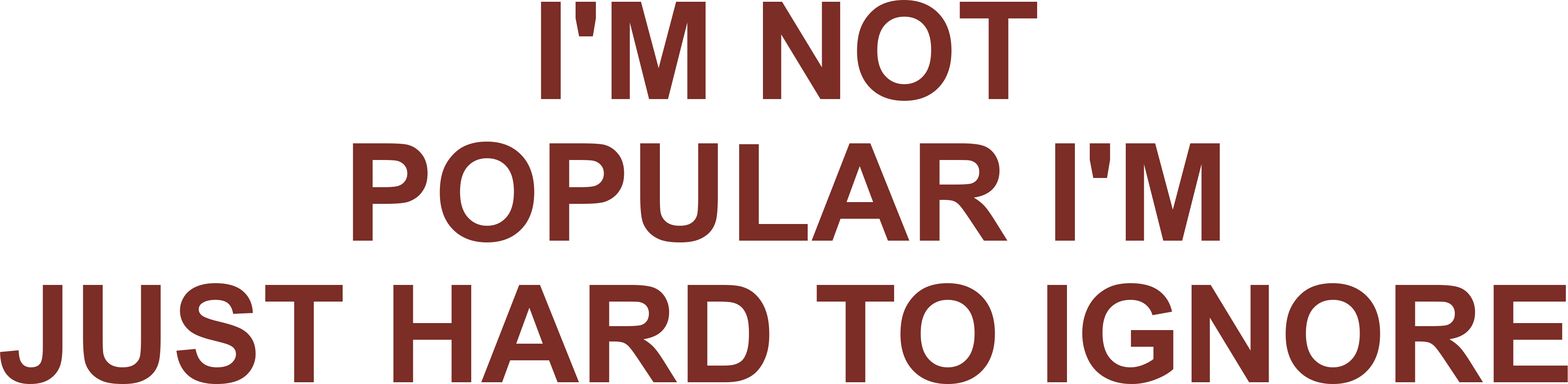 I'M NOT POPULAR I'M JUST HARD TO IGNORE