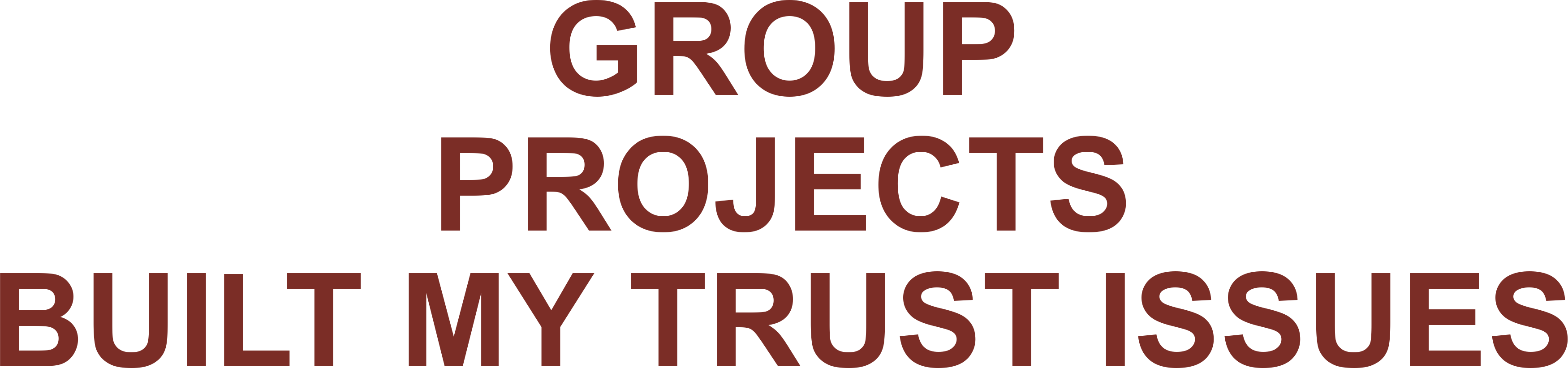 GROUP PROJECTS BUILT MY TRUST ISSUES