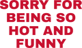 SORRY FOR BEING SO HOT AND FUNNY HOODIE