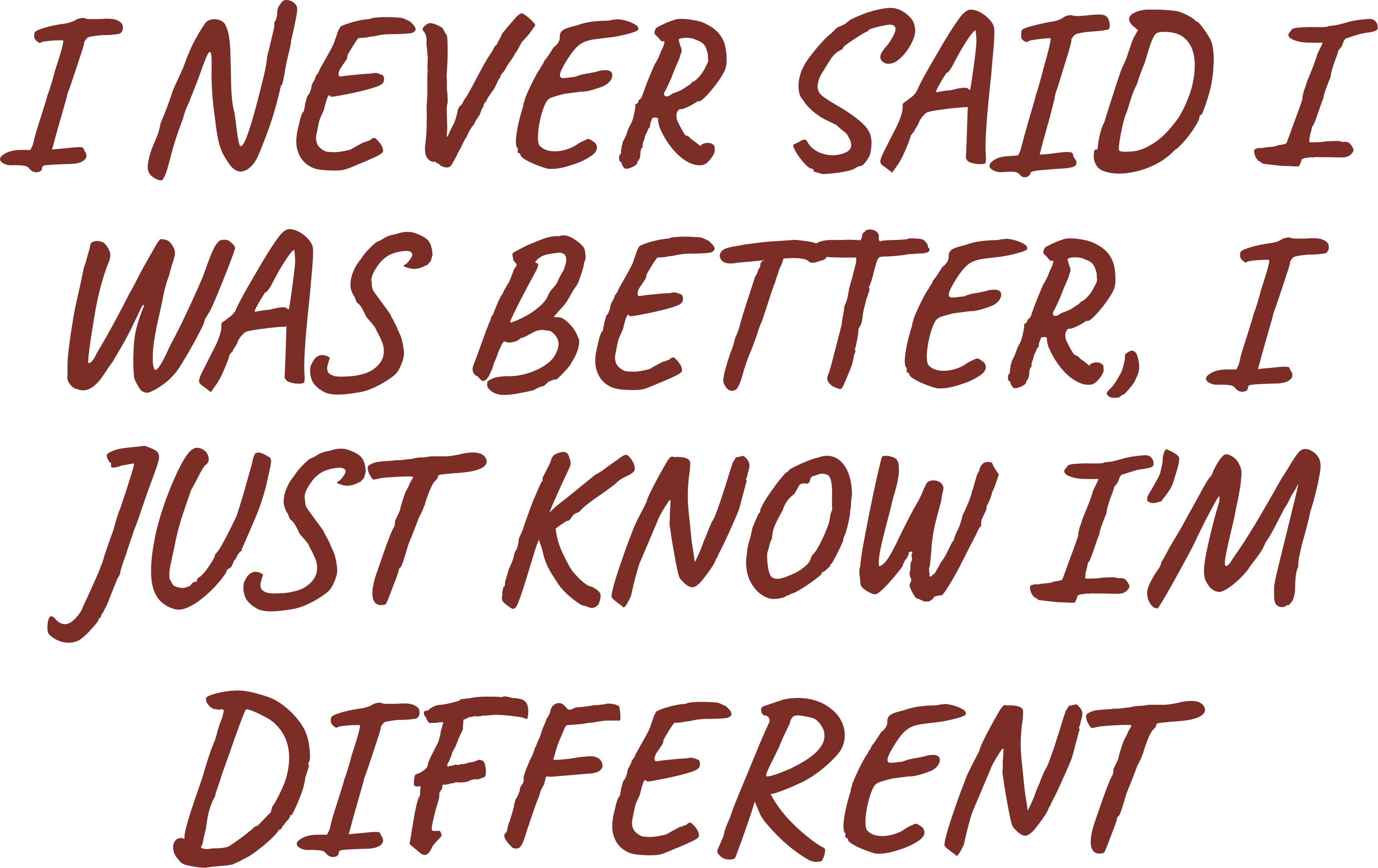 I NEVER SAID I WAS BETTER, I JUST KNOW I'M DIFFERENT