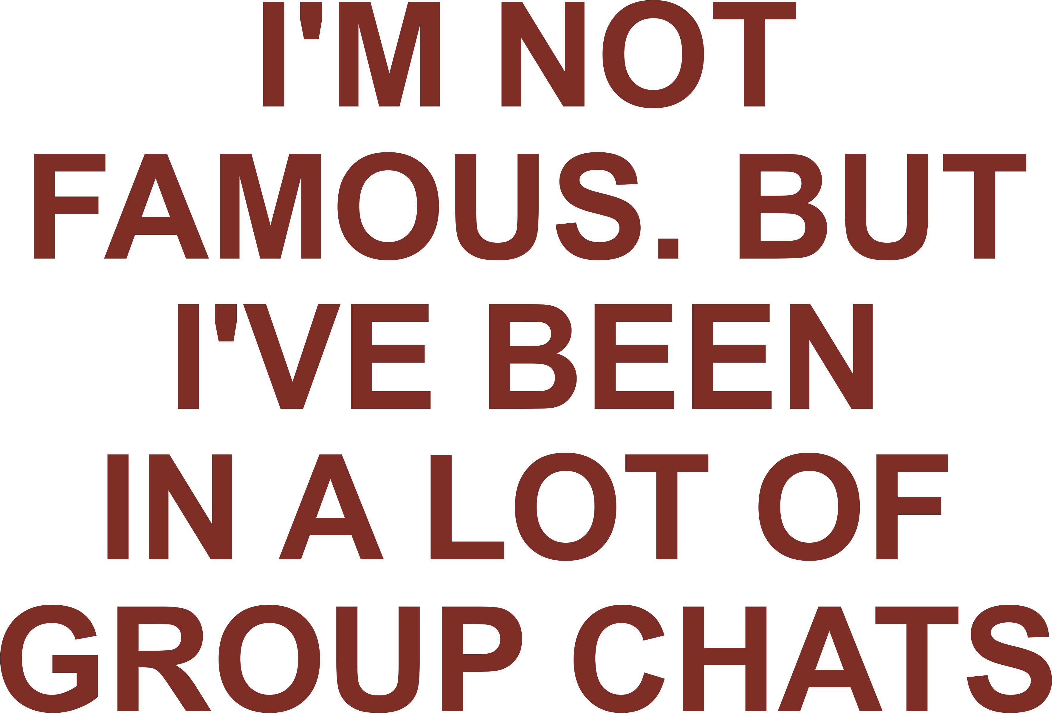 I'M NOT FAMOUS. BUT I'VE BEEN IN A LOT OF GROUP CHATS