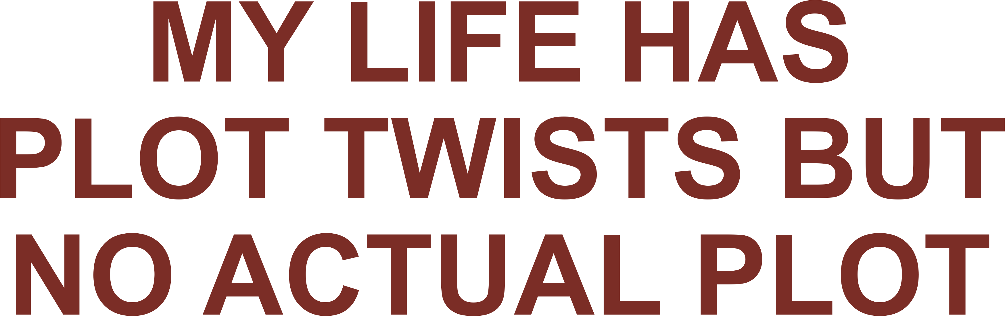 MY LIFE HAS PLOT TWISTS BUT NO ACTUAL PLOT