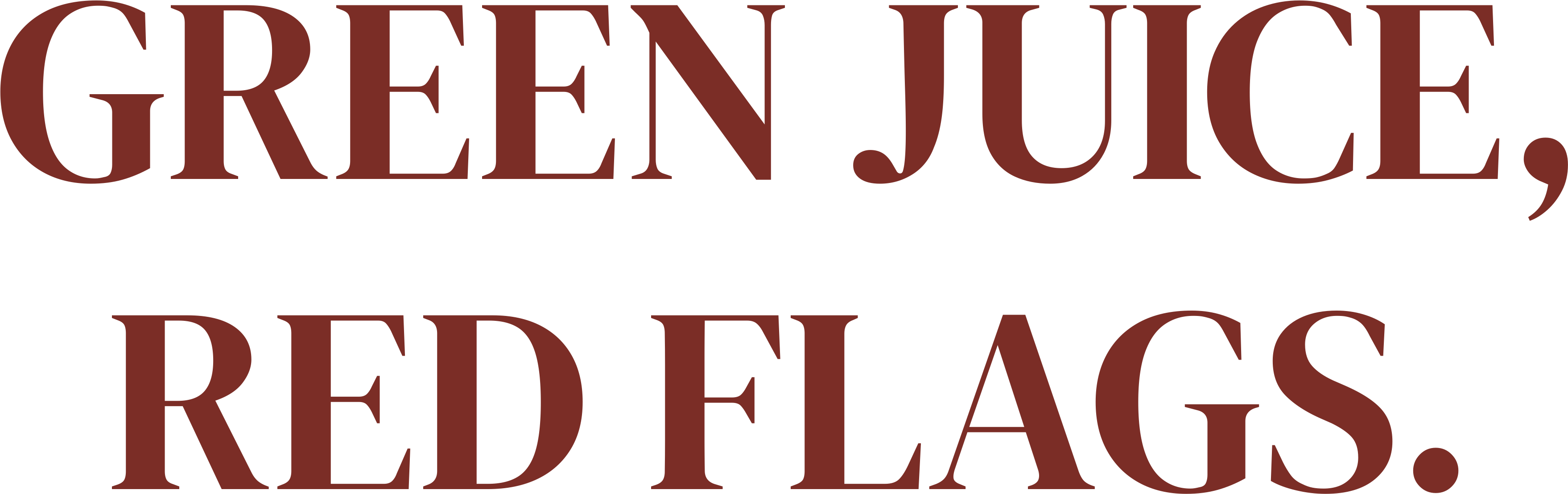 GREEN JUICE, RED FLAGS.