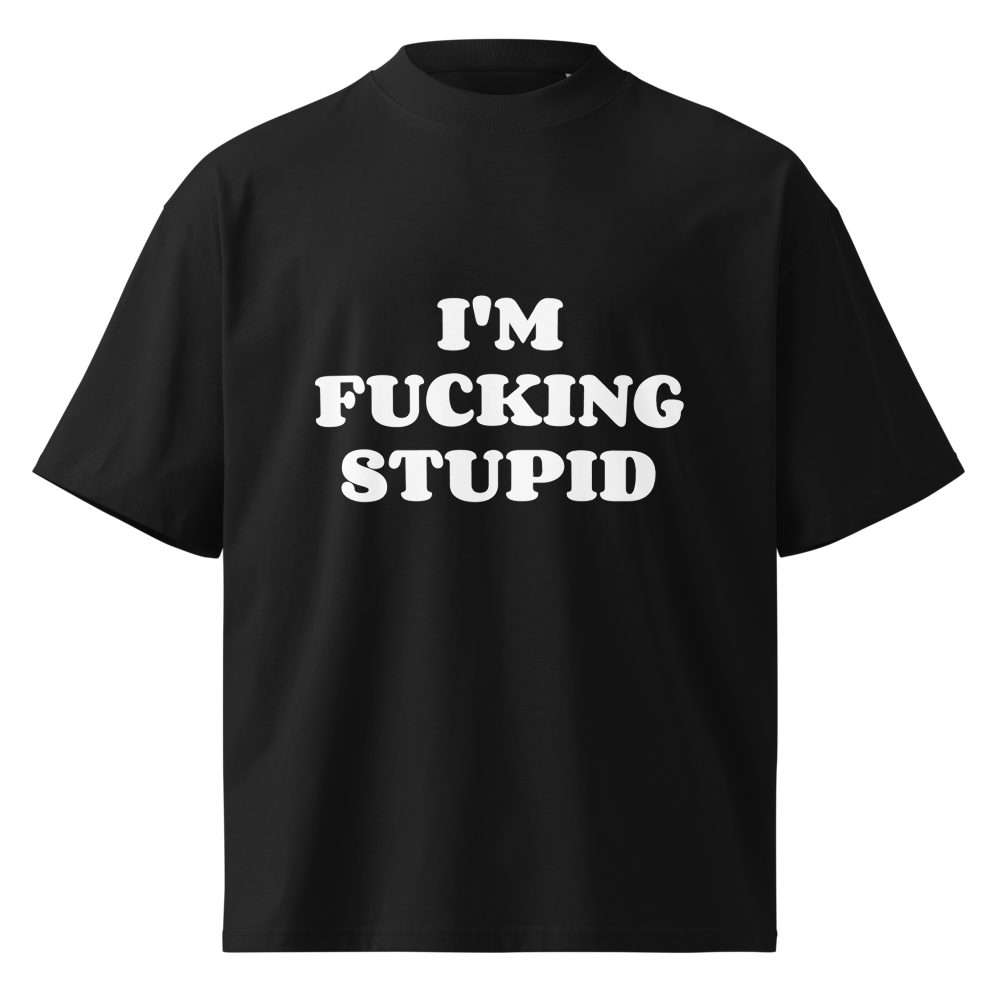 The Stupid Matching Set matching t-shirt set – black front view | So True