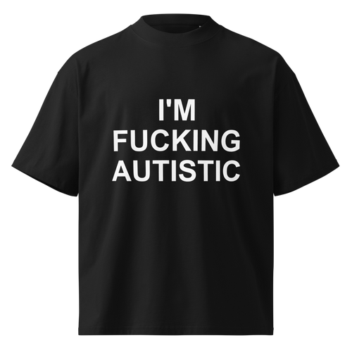 Autistic Matching Set matching t-shirt set – black front view | So True