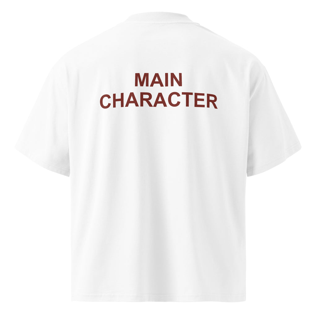 MAIN CHARACTER oversized t-shirt – white back view | So True