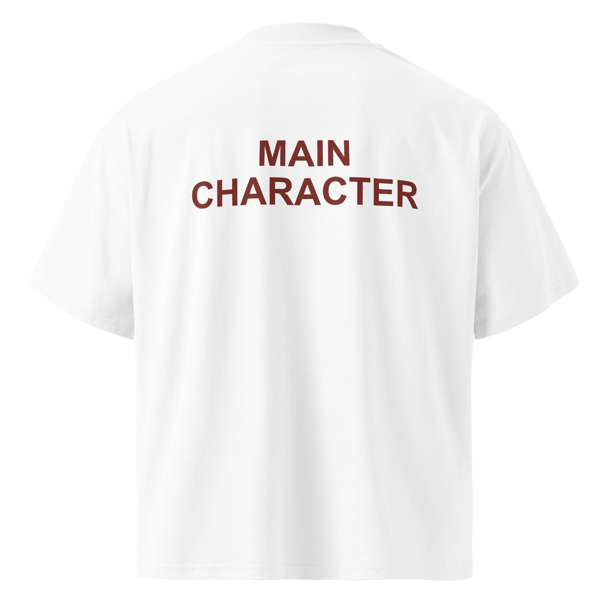 MAIN CHARACTER oversized t-shirt – white back view | So True