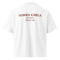 SORRY GIRLS I'M IN LOVE WITH MY WIFE oversized t-shirt – white back view | So True