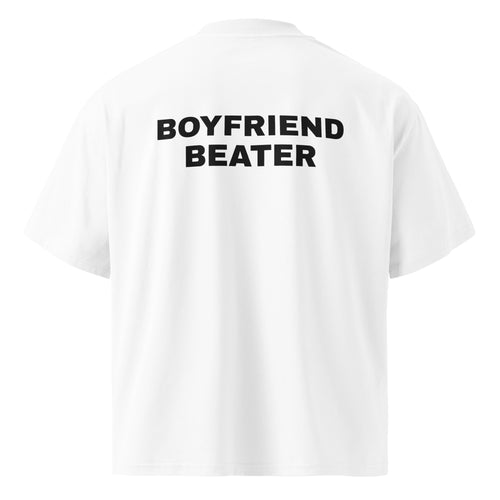BOYFRIEND BEATER oversized t-shirt – white back view | So True