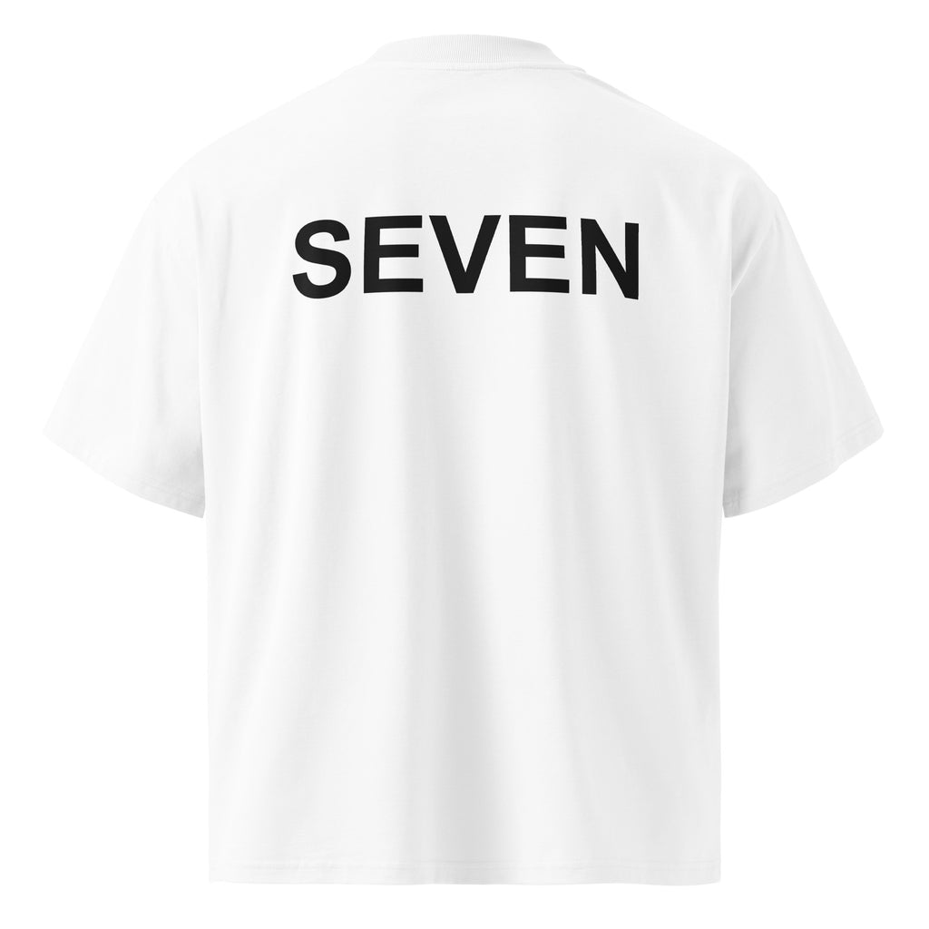 SEVEN oversized t-shirt – white back view | So True