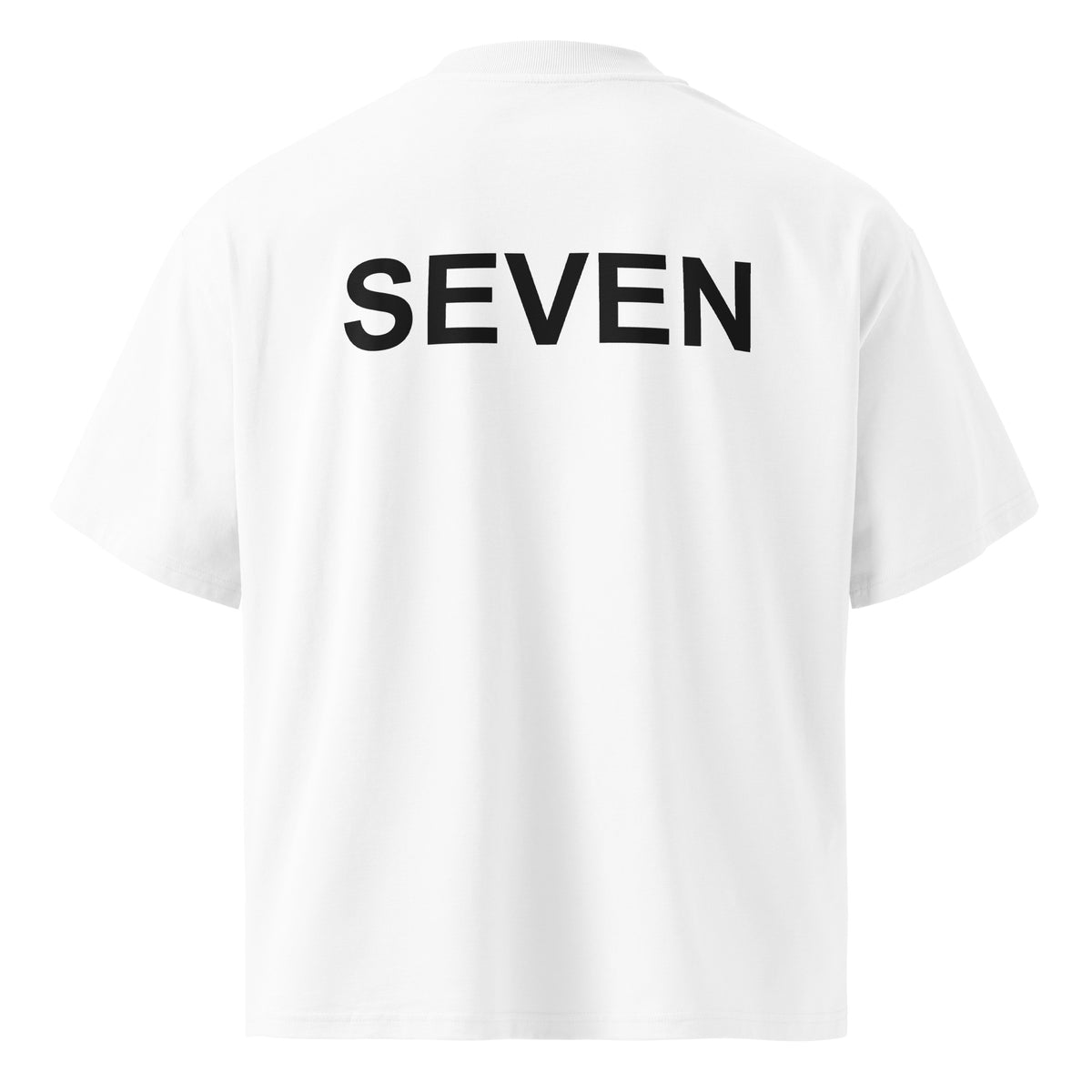SEVEN oversized t-shirt – white back view | So True