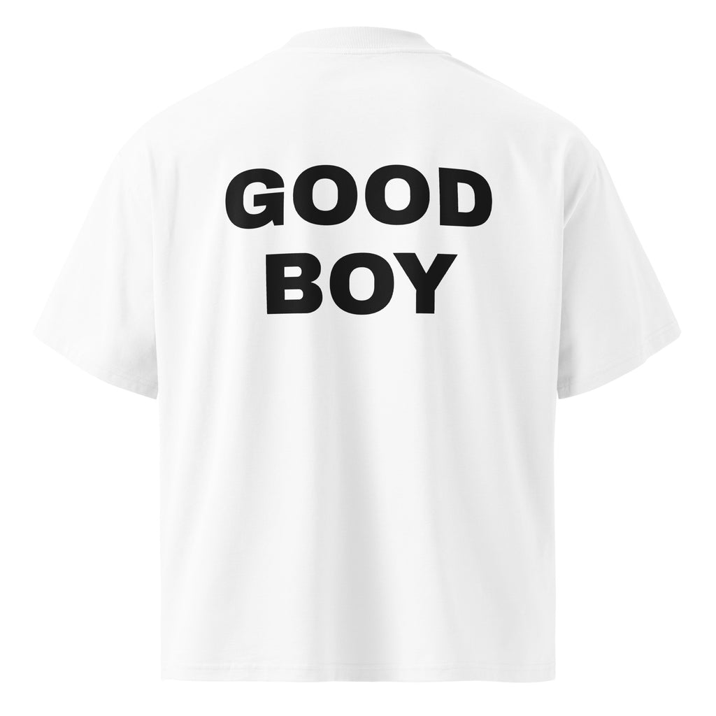 GOOD BOY oversized t-shirt – white back view | So True