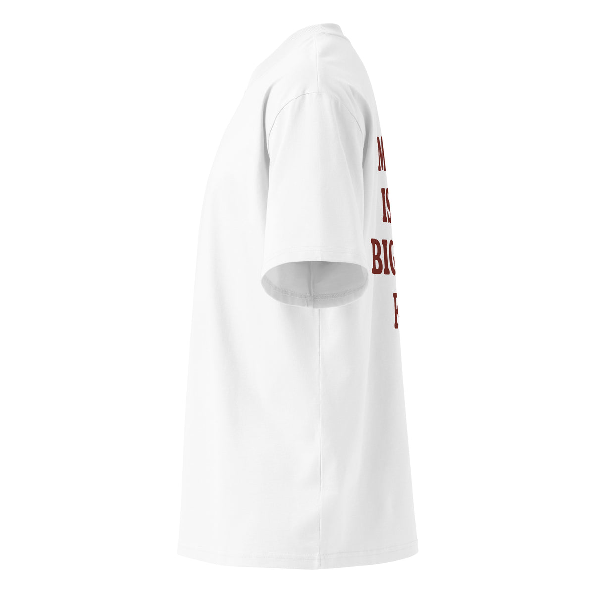 MY EX IS MY BIGGEST FAN oversized t-shirt – white left view | So True