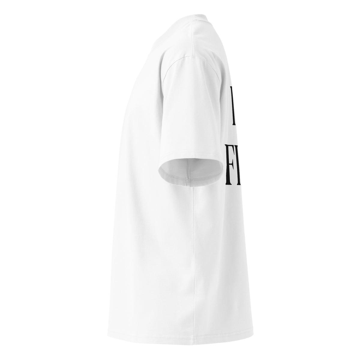 I'M FINE oversized t-shirt – white left view | So True