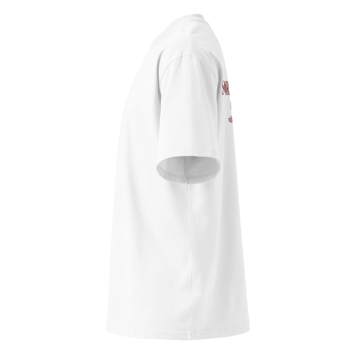 SORRY BOYS I'M IN LOVE WITH MY HUSBAND oversized t-shirt – white left view | So True