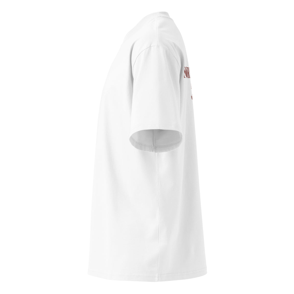 SORRY GIRLS I'M IN LOVE WITH MY WIFE oversized t-shirt – white left view | So True
