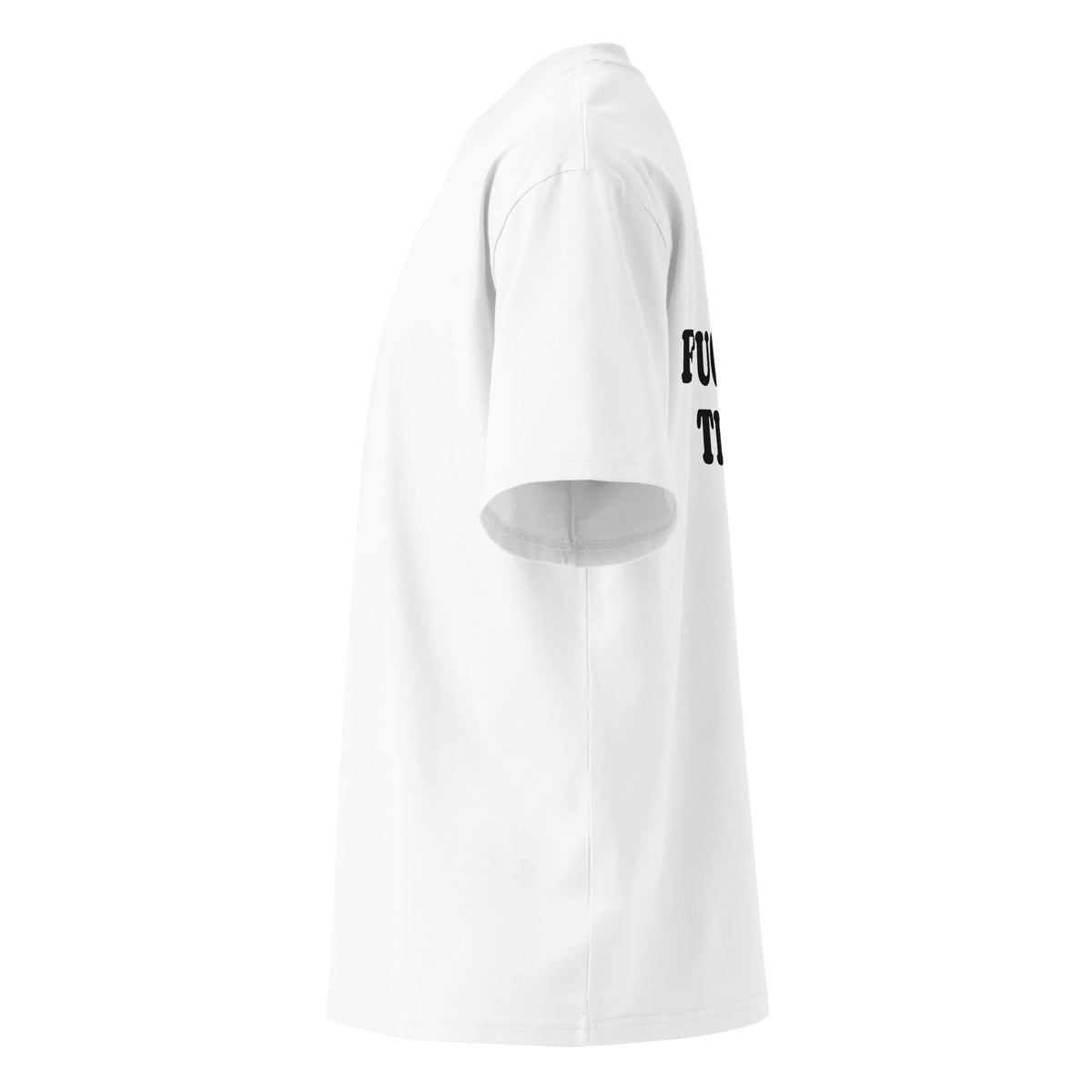 I'M FUCKING TIRED oversized t-shirt – white left view | So True