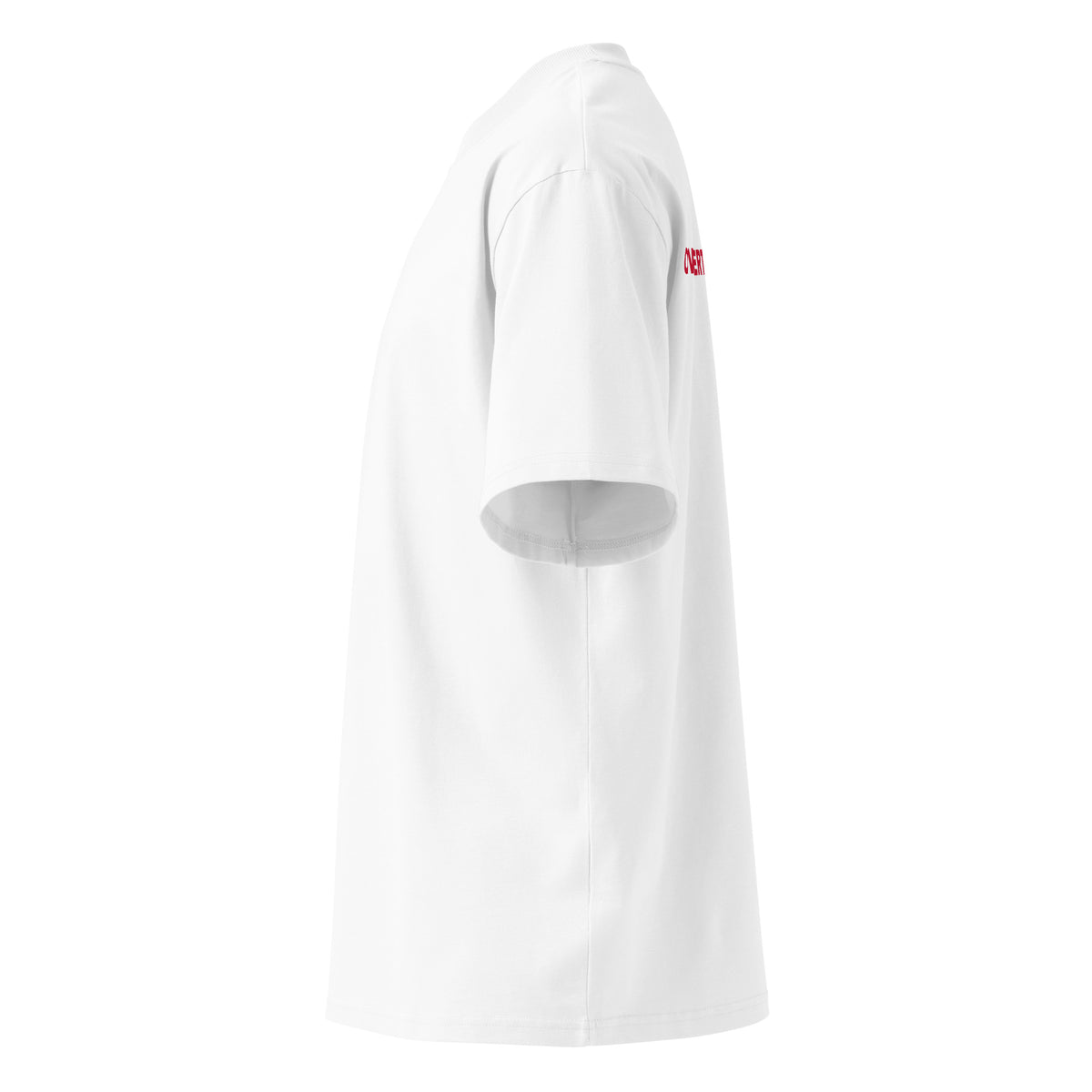 OVERTHINKAHOLIC oversized t-shirt – white left view | So True