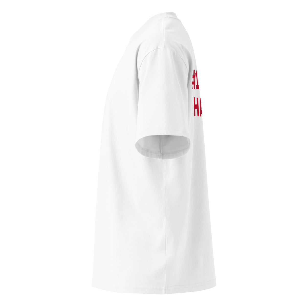 #1 MAN HATER oversized t-shirt – white left view | So True
