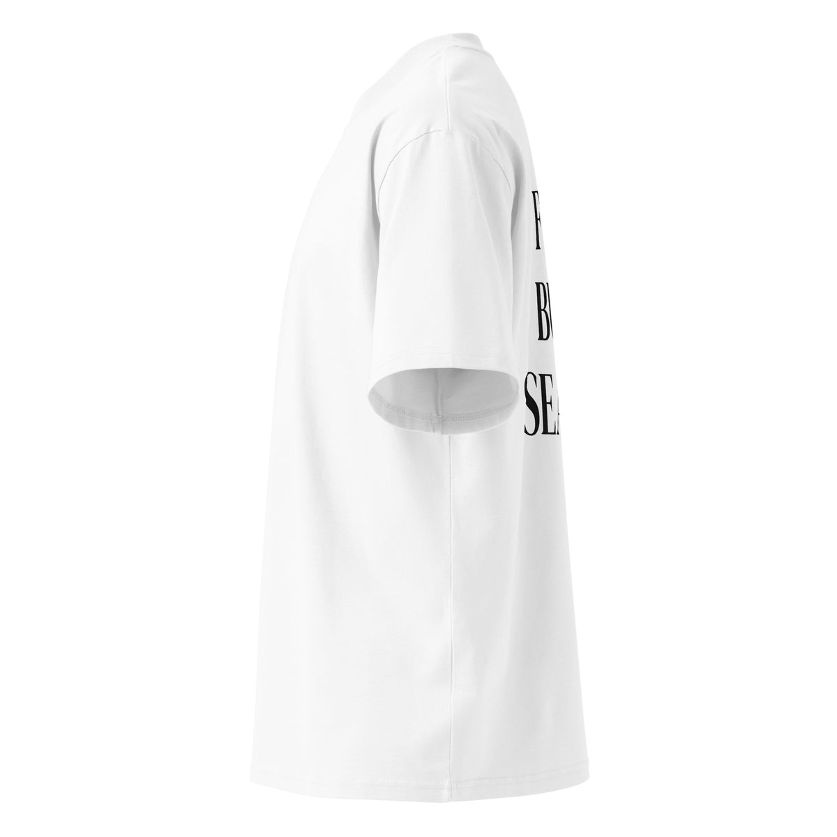 FULL BUSH SEASON oversized t-shirt – white left view | So True