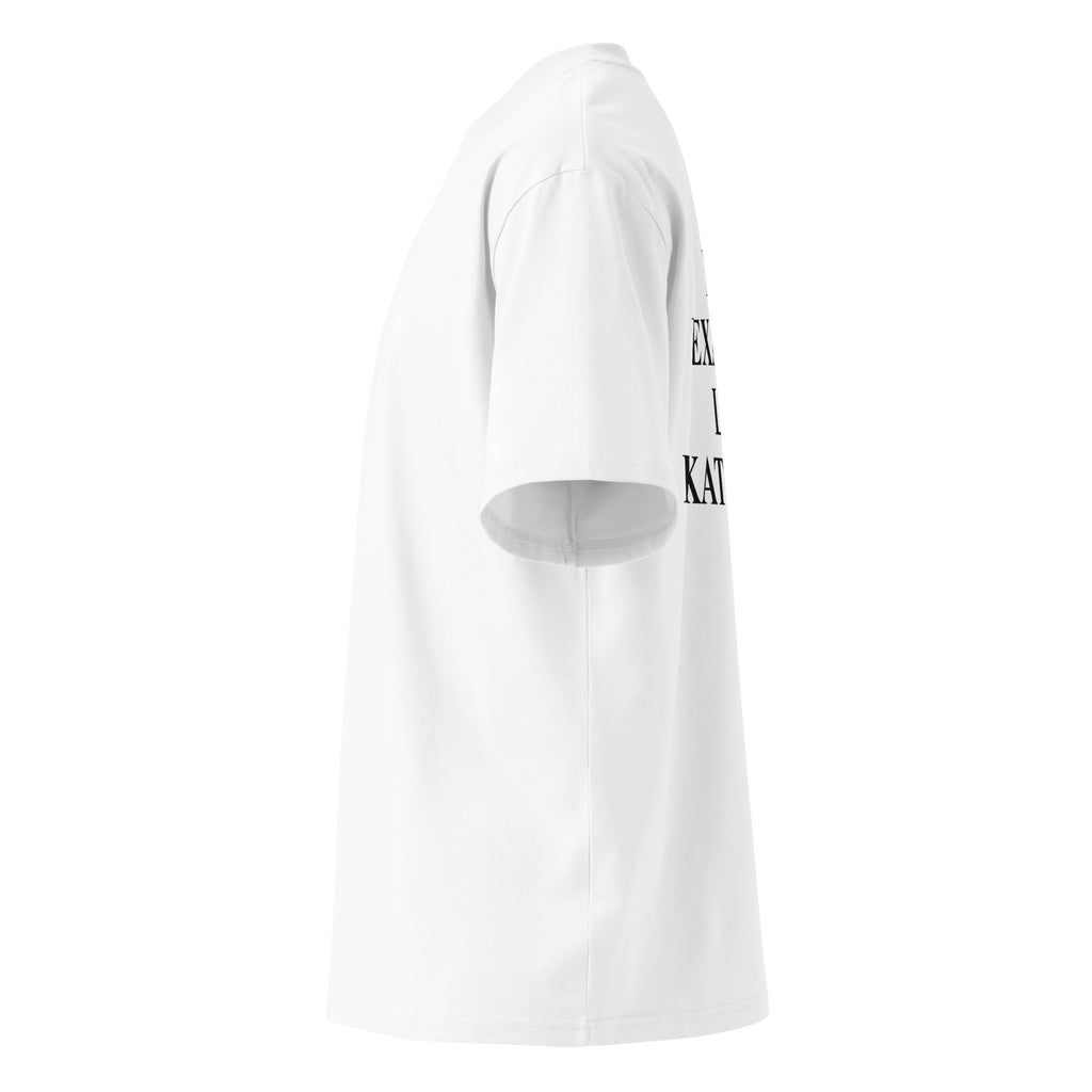 I AM EXACTLY LIKE KATE MOSS oversized t-shirt – white left view | So True