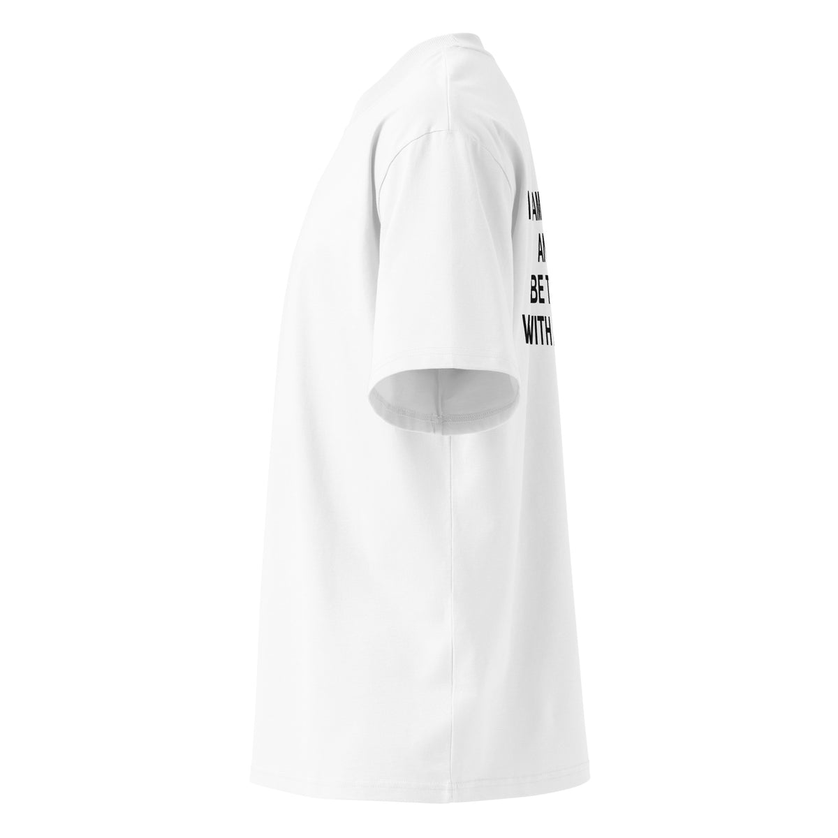 I AM NORMAL AND CAN BE TRUSTED WITH ALCOHOL oversized t-shirt – white left view | So True