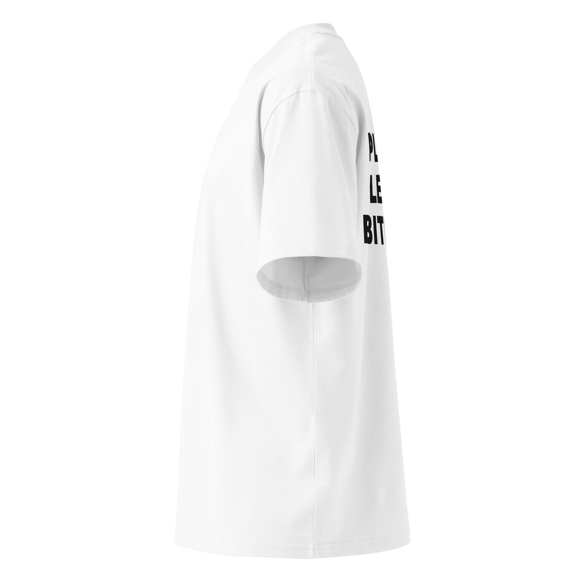 PLEASE LET ME BITE YOU oversized t-shirt – white left view | So True