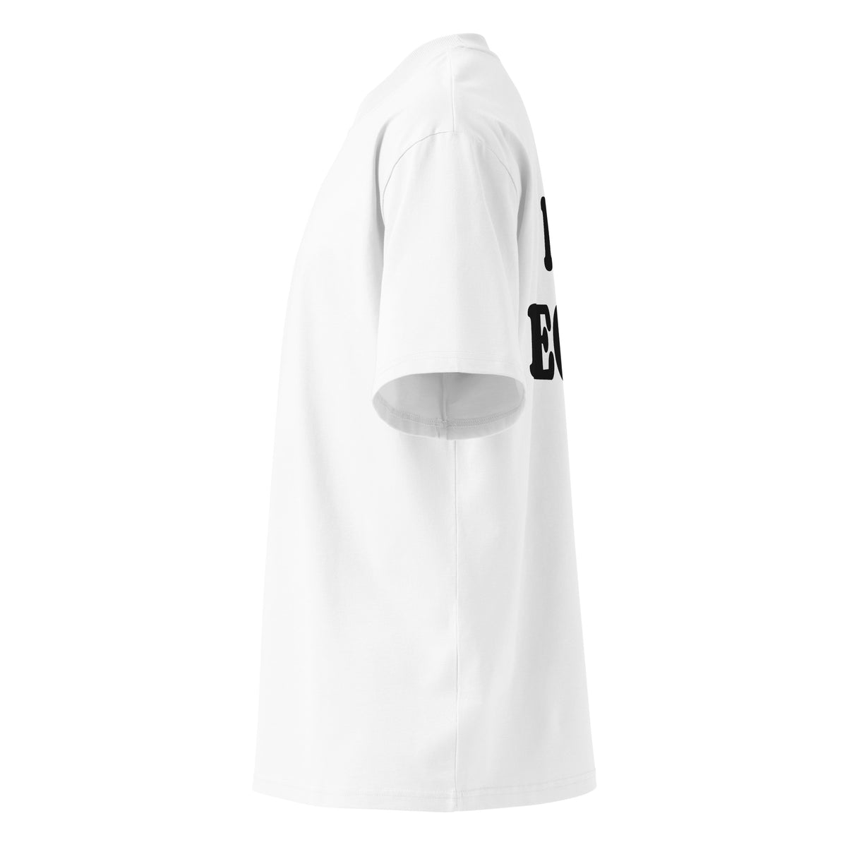 I'M EGGS oversized t-shirt – white left view | So True