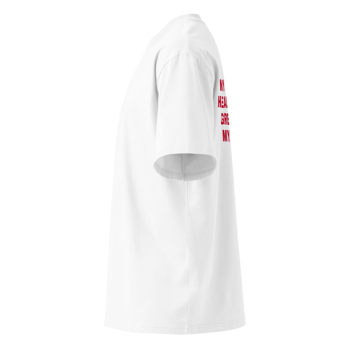 MY MENTAL HEALTH ISN'T GREAT BUT MY ASS IS oversized t-shirt – white left view | So True