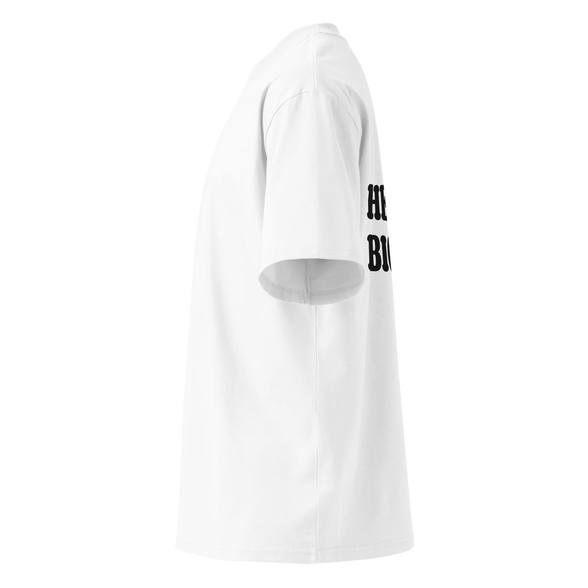 I HEART BICEPS oversized t-shirt – white left view | So True