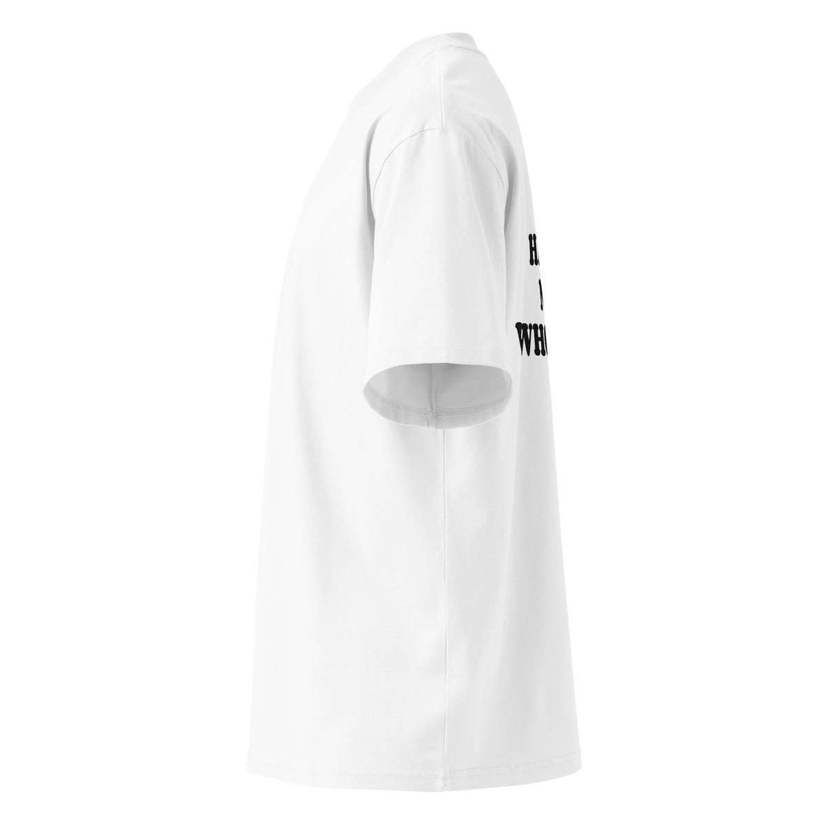 I HEART MEN WHO BARK oversized t-shirt – white left view | So True