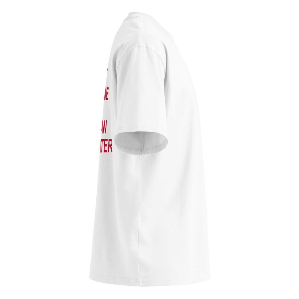 JUST KISS ME WE CAN TALK LATER oversized t-shirt – white right view | So True