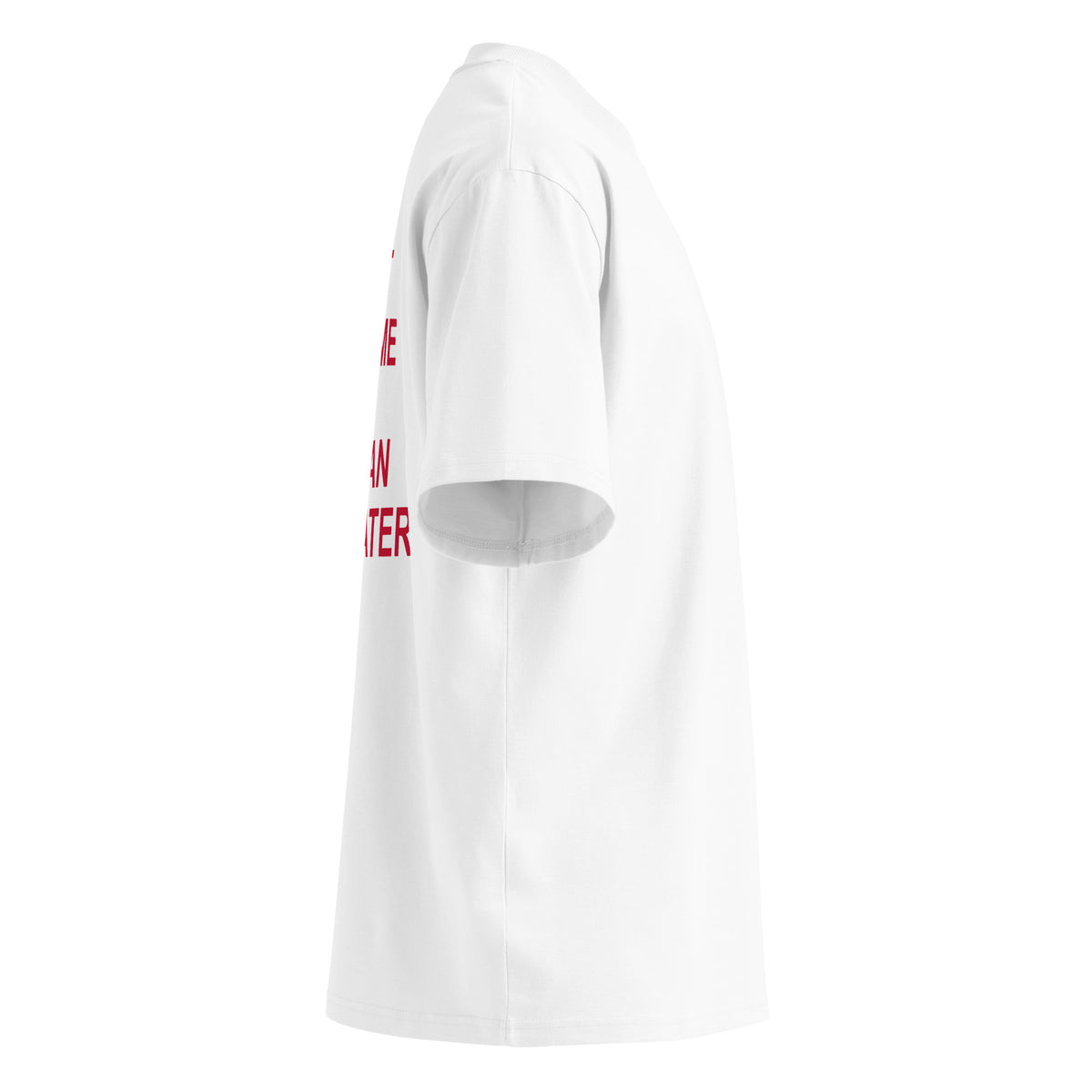 JUST KISS ME WE CAN TALK LATER oversized t-shirt – white right view | So True