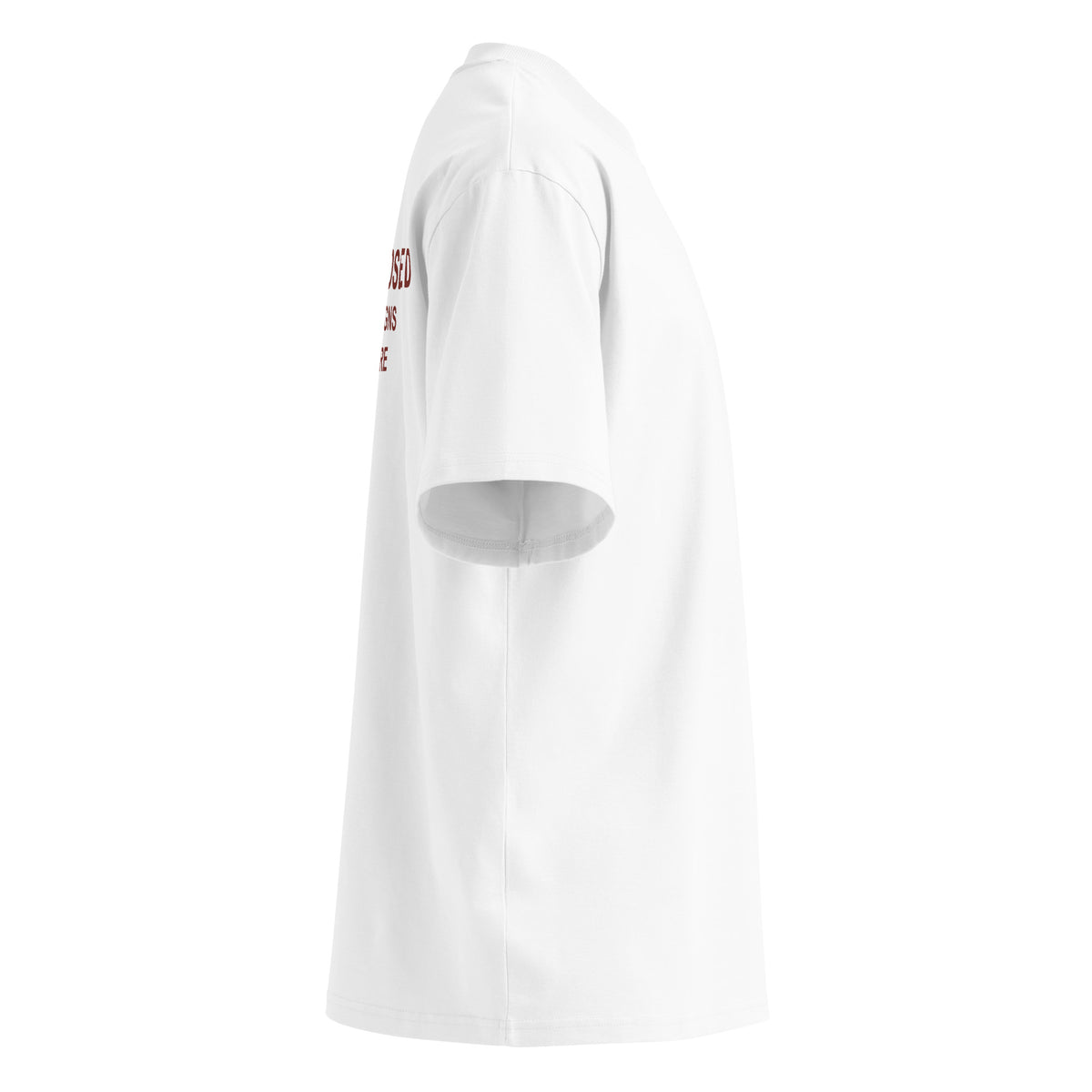 UNDIAGNOSED. BUT THE SIGNS ARE THERE oversized t-shirt – white right view | So True