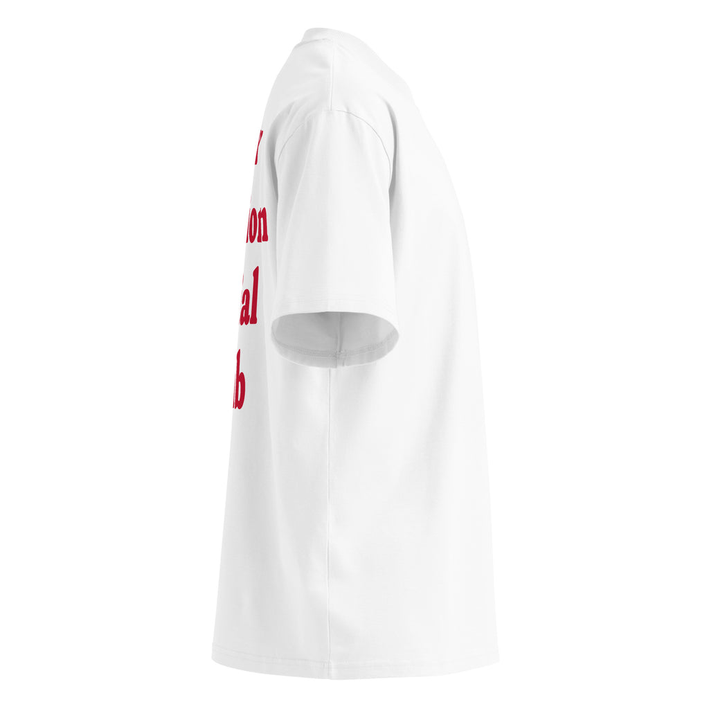 TAX EVASION SOCIAL CLUB oversized t-shirt – white right view | So True