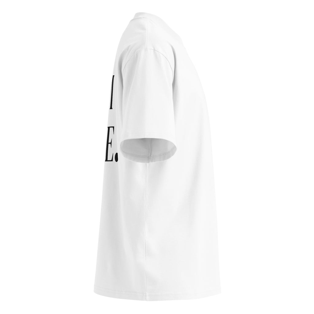 I'M FINE oversized t-shirt – white right view | So True