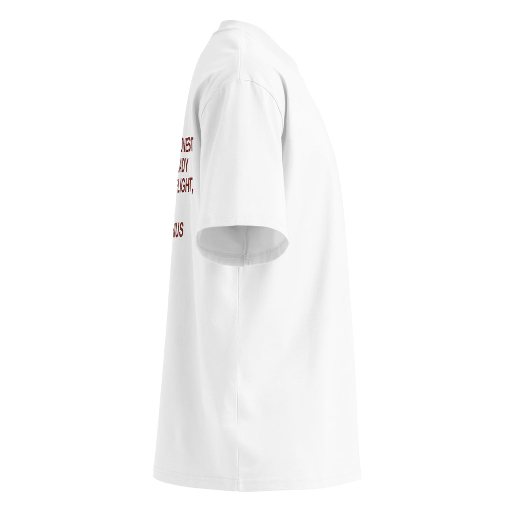 IF IT'S BRUTALLY HONEST AND ALREADY BOOKED A FLIGHT, IT'S A SAGITTARIUS oversized t-shirt – white right view | So True