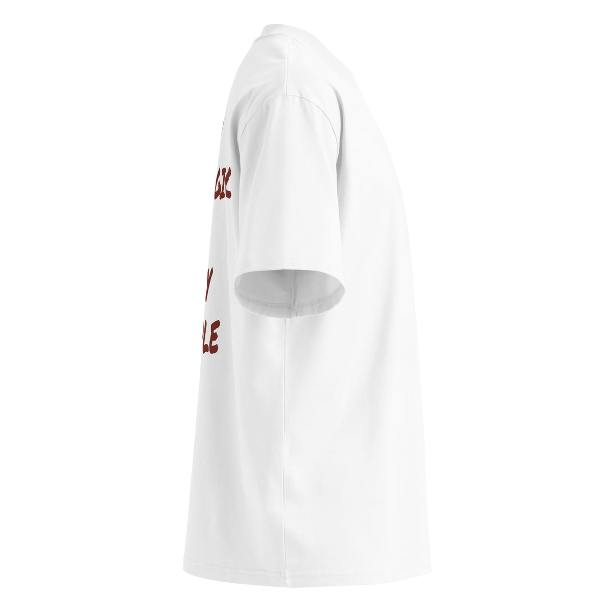 I'M ALLERGIC TO LAZY PEOPLE oversized t-shirt – white right view | So True