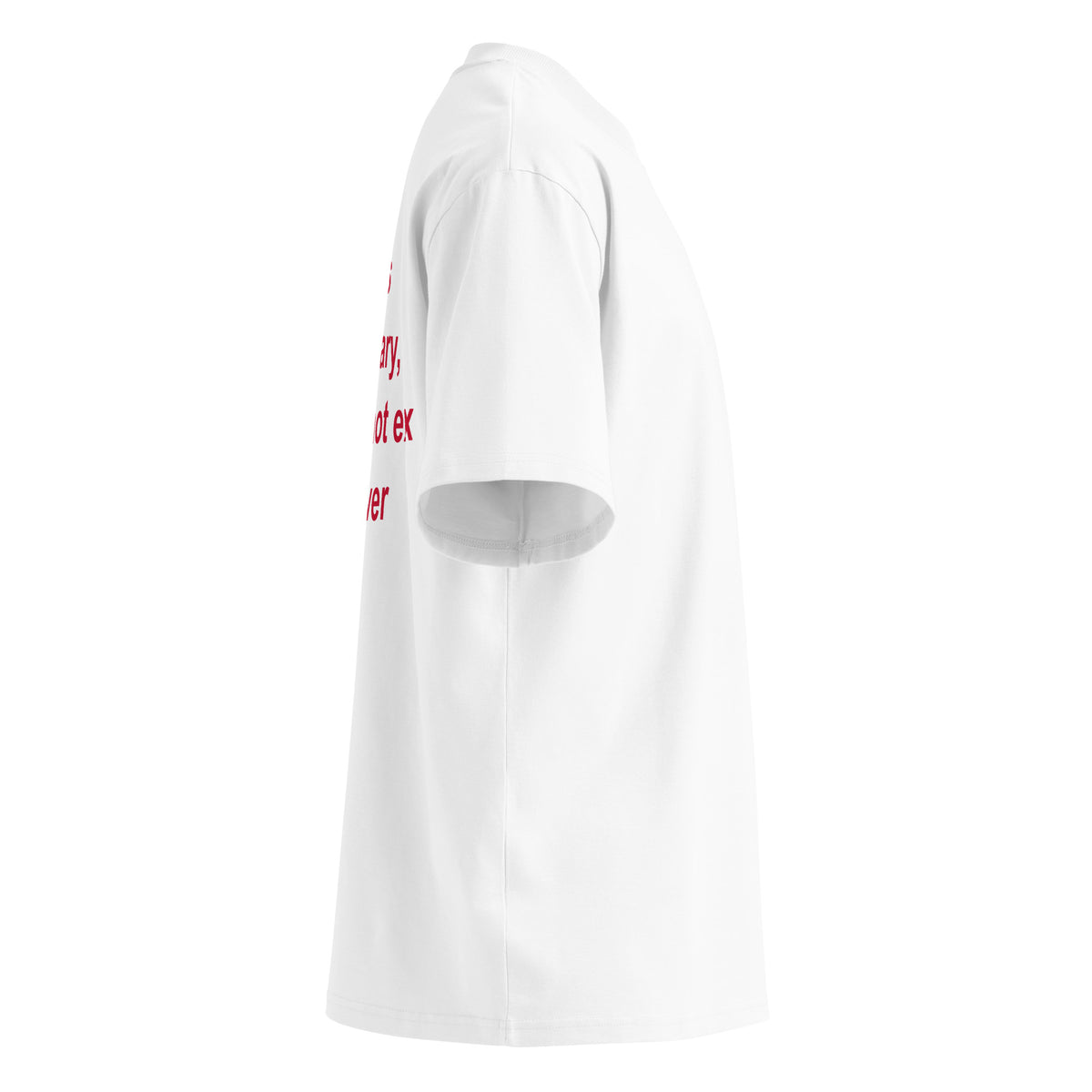 A GF IS TEMPORARY BEING A HOT EX IS FOREVER oversized t-shirt – white right view | So True