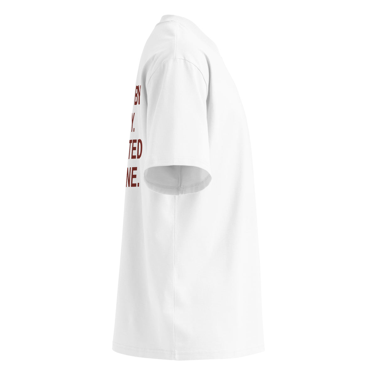 HATED BY MANY. DEFEATED BY NONE. oversized t-shirt – white right view | So True