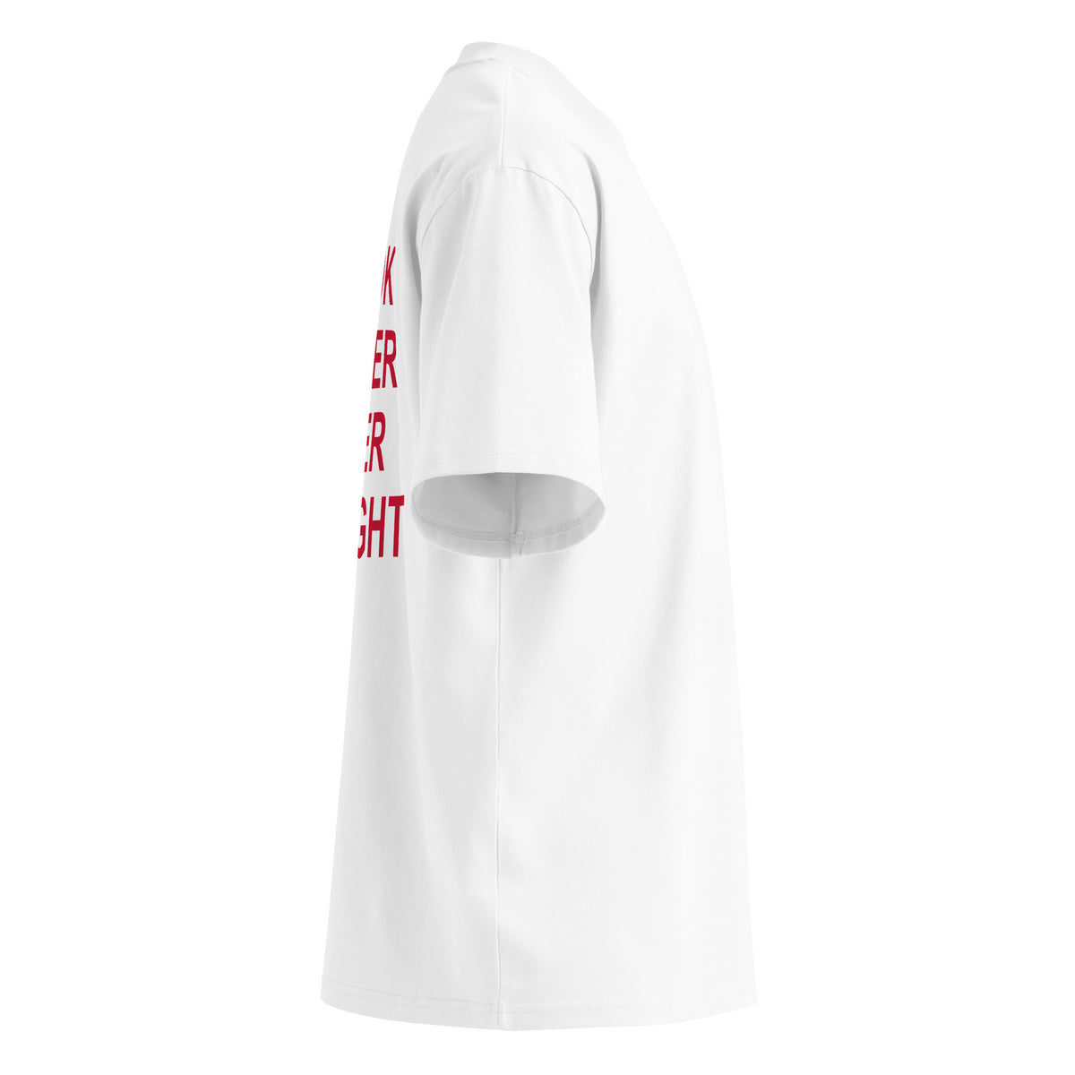 I LOOK BETTER AFTER MIDNIGHT oversized t-shirt – white right view | So True
