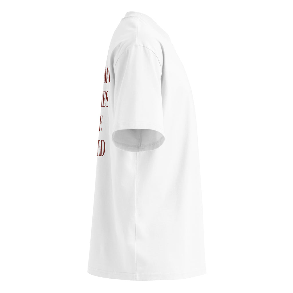 GRANDMA SAID YES CASE CLOSED oversized t-shirt – white right view | So True